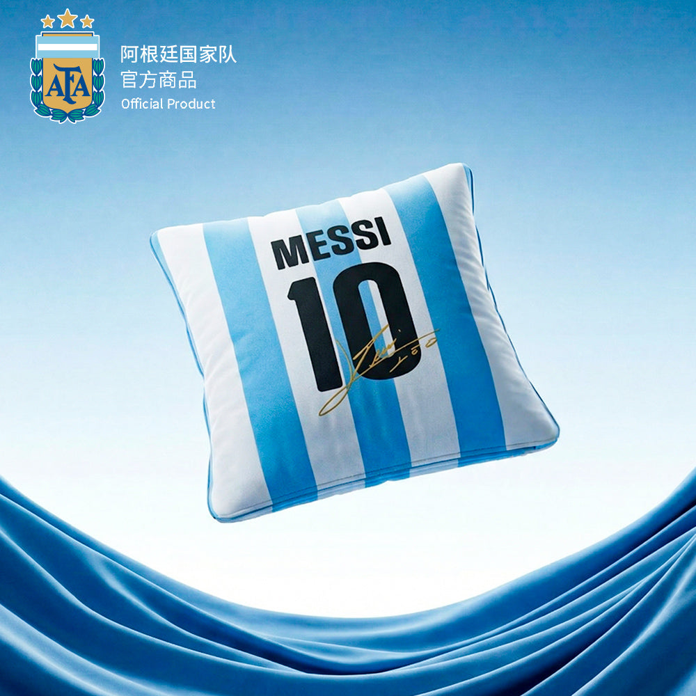 Argentina AFA Messi #10 Jersey Pillow Blanket 2-in-1